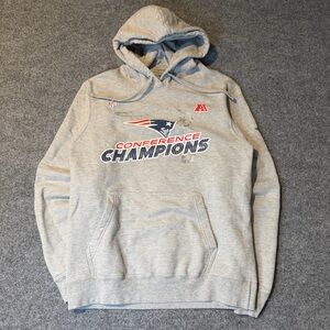 New England Patriots Conference Champions Gray Hoodie Men’s Medium